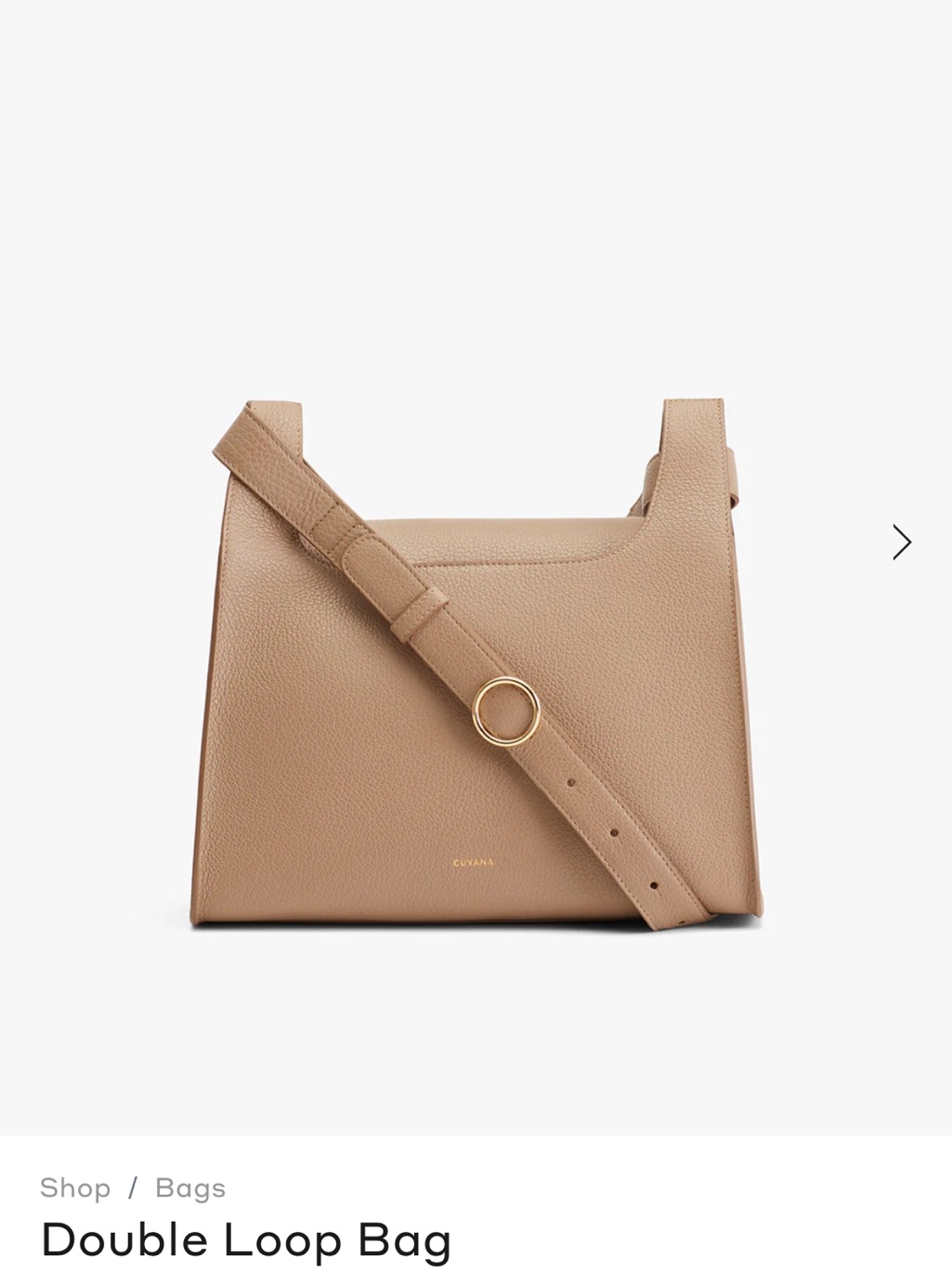 Cuyana Double Loop Crossbody Bag In Cappuccino
